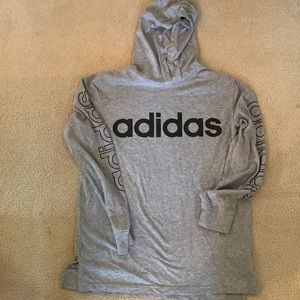 Adidas long sleeve light weight T-shirt hoodie